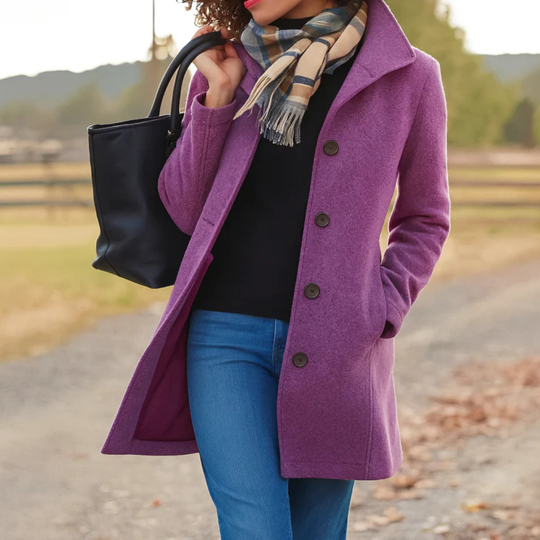 Elaine | Timeless Elegance Button Coat