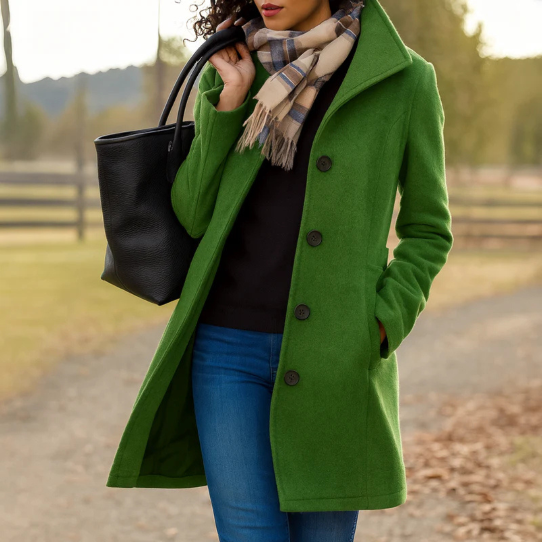 Elaine | Timeless Elegance Button Coat