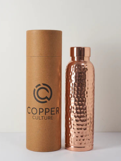 Hammered Pure Copper Water Bottle 950ml