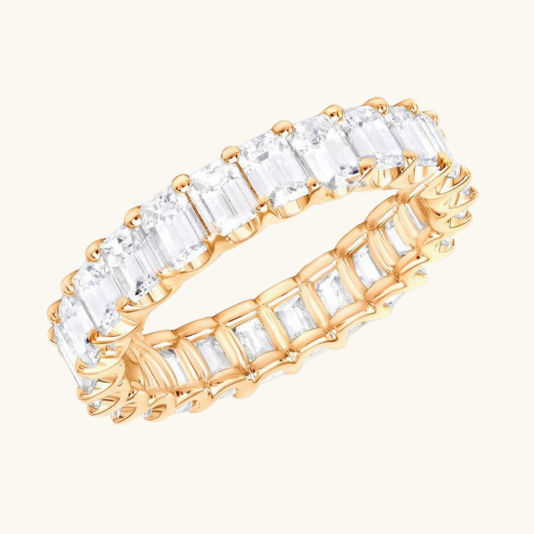 Goldener Kubus-Ring