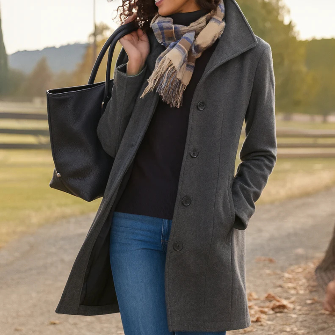 Elaine | Timeless Elegance Button Coat