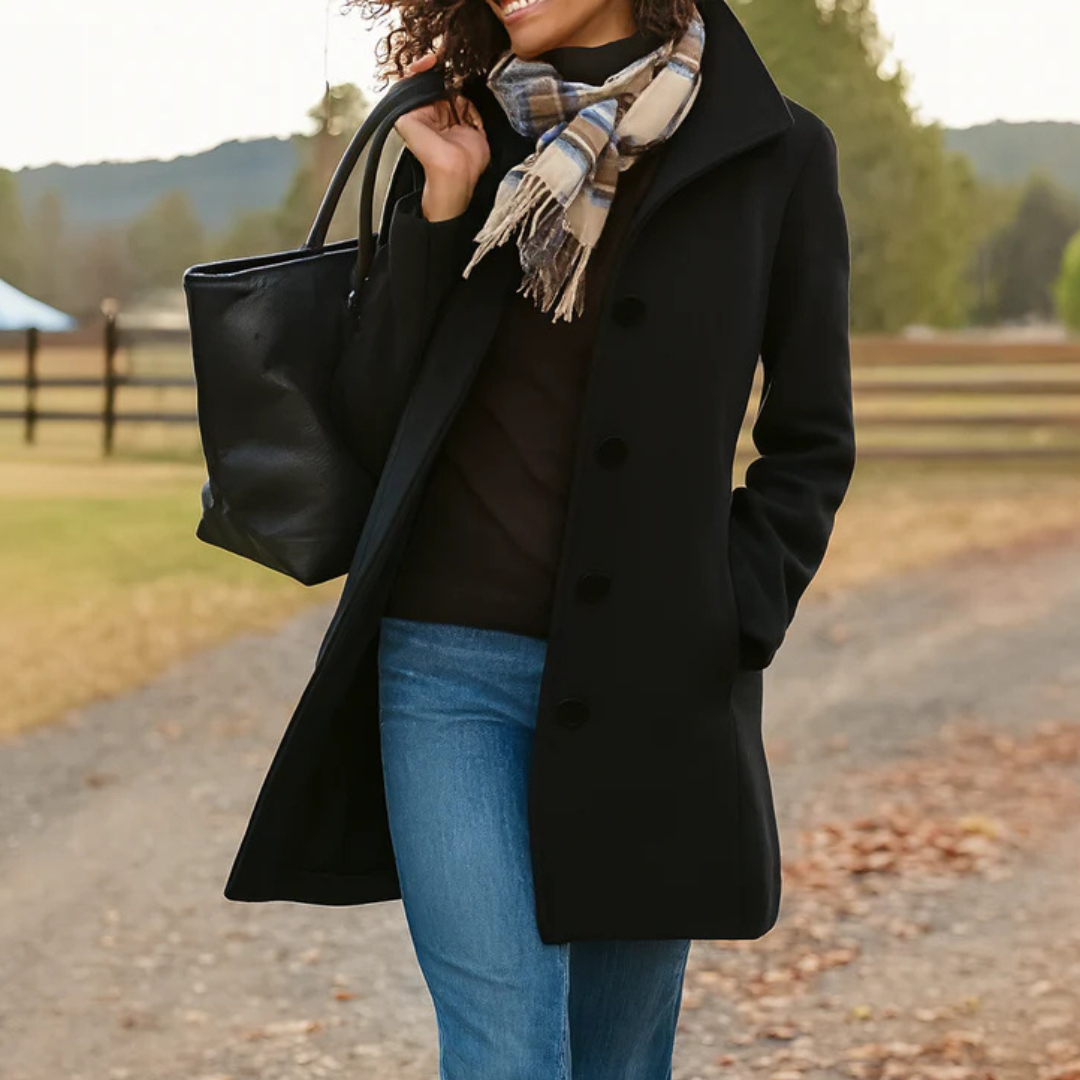 Elaine | Timeless Elegance Button Coat