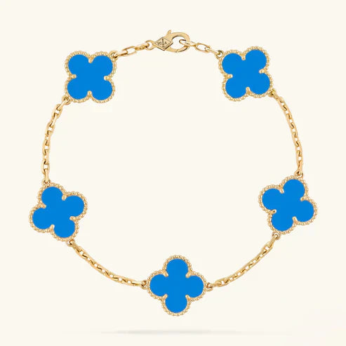 Blaues Klee-Armband
