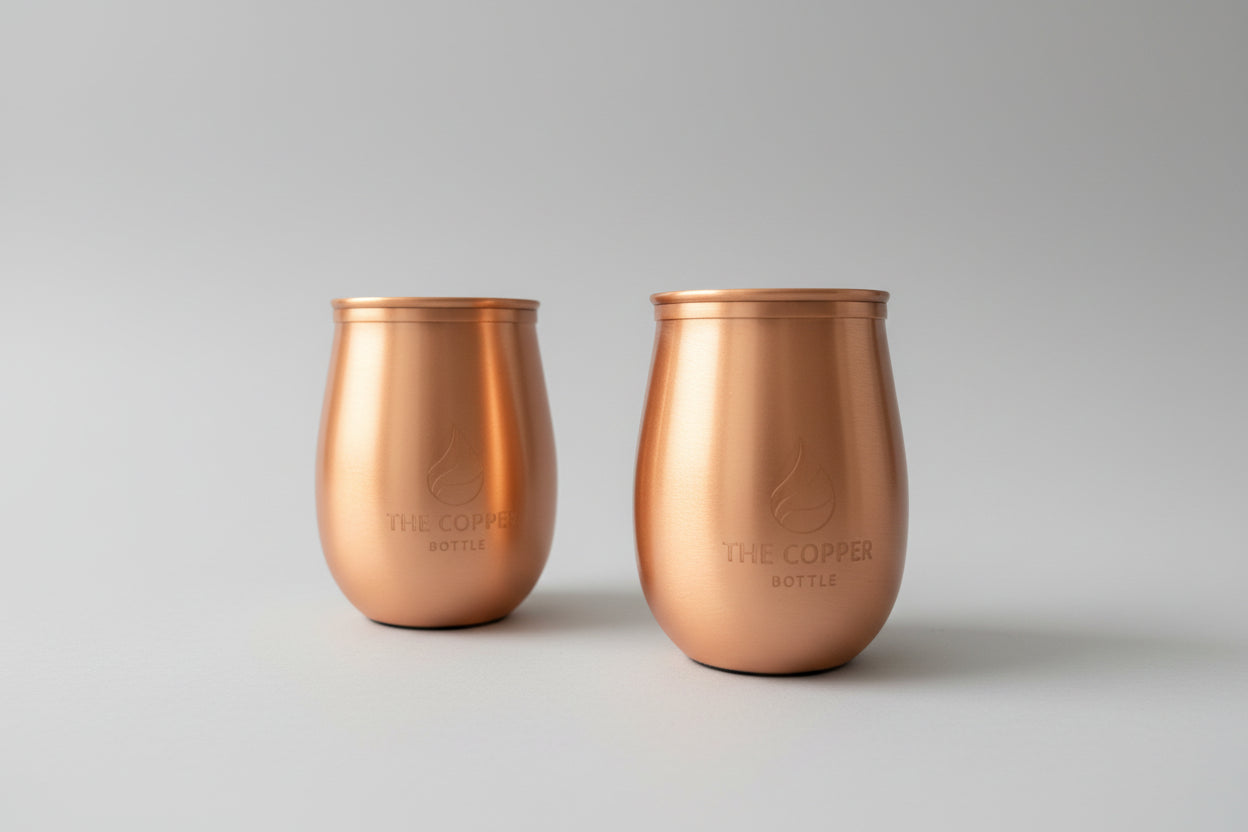 Pure Copper Cups with Lid