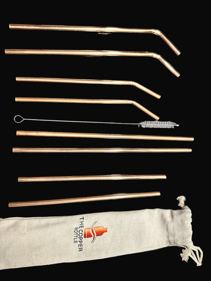 Pure Copper Straw Set of 8