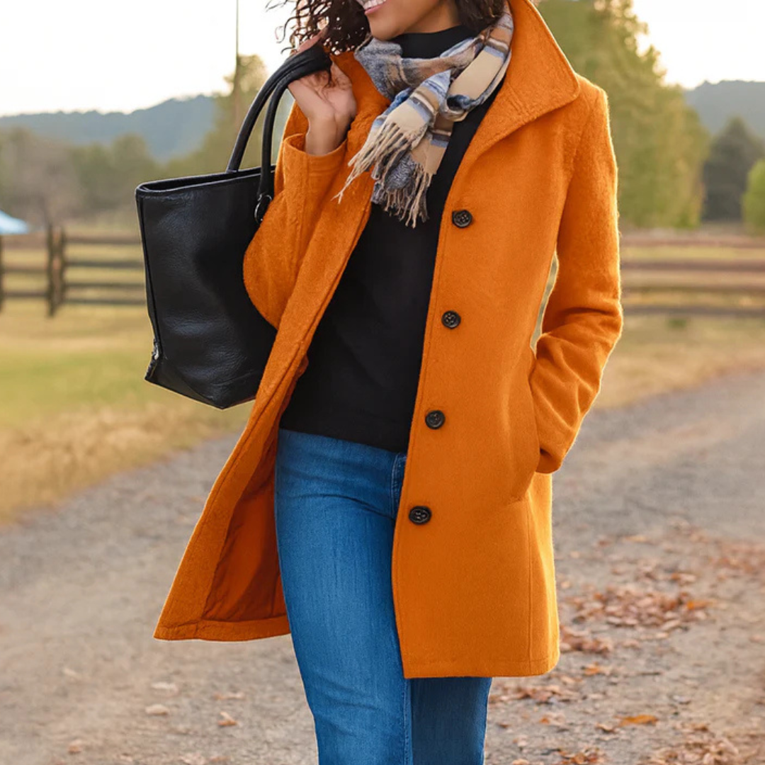 Elaine | Timeless Elegance Button Coat
