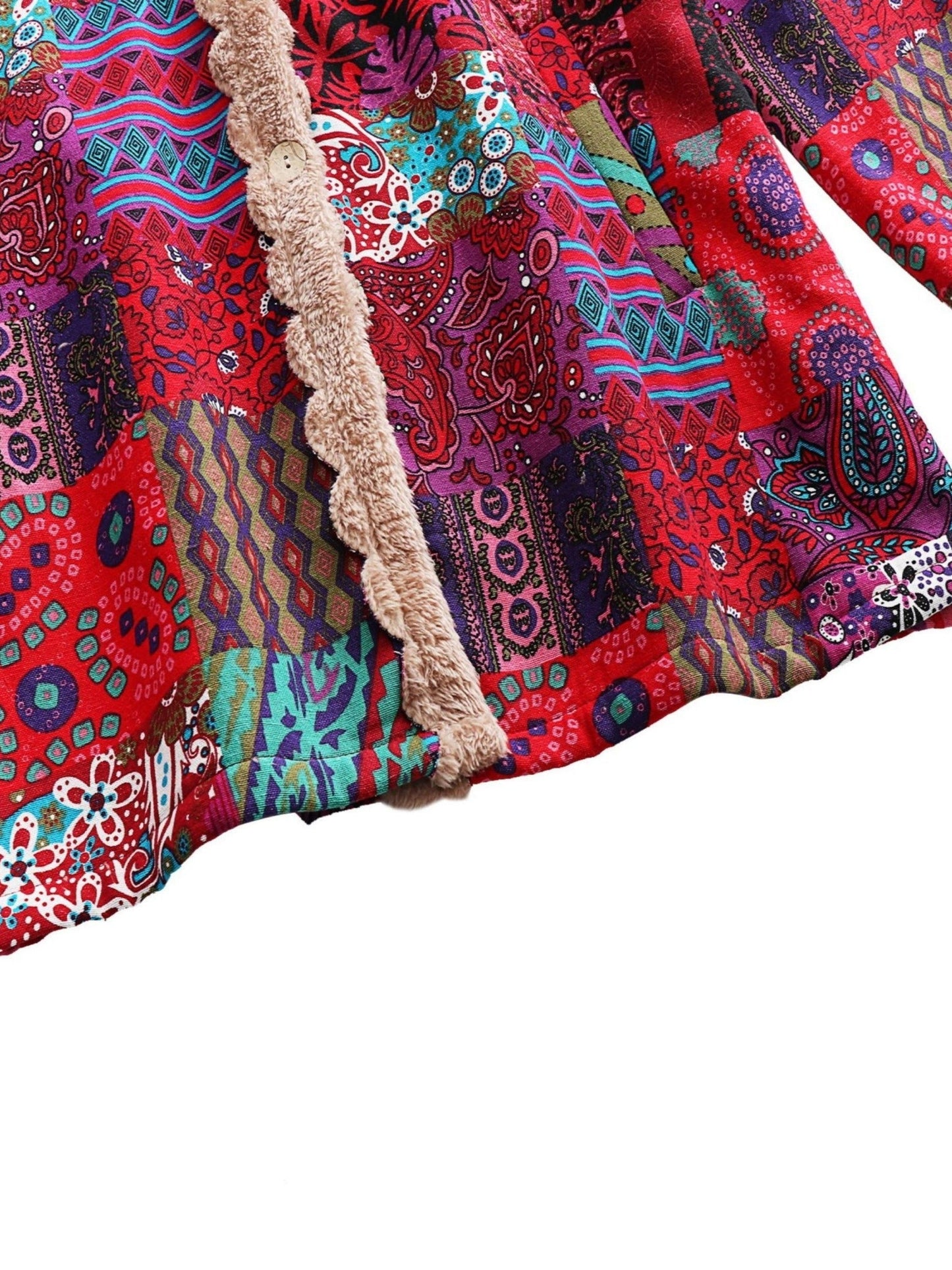Maribel | Patchwork Boho Hooded Winter Coat