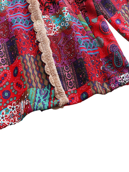 Maribel | Patchwork Boho Hooded Winter Coat