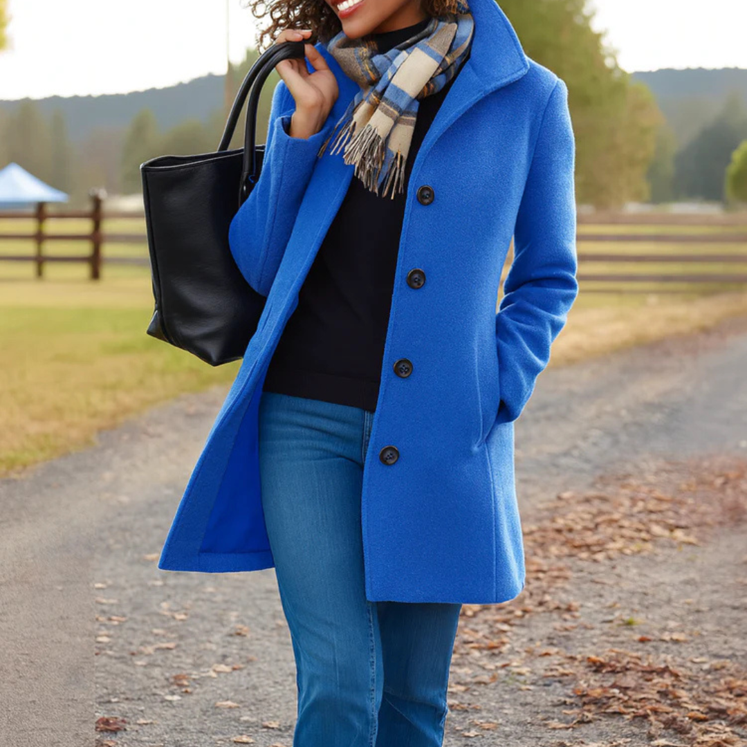 Elaine | Timeless Elegance Button Coat