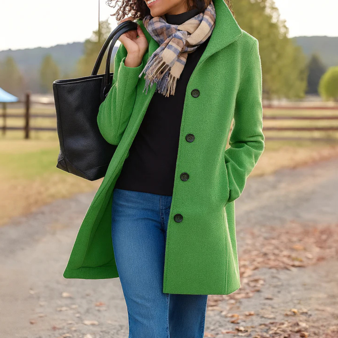 Elaine | Timeless Elegance Button Coat