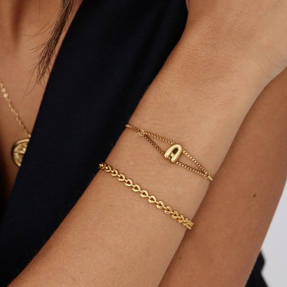 Bubble Initial Bracelet