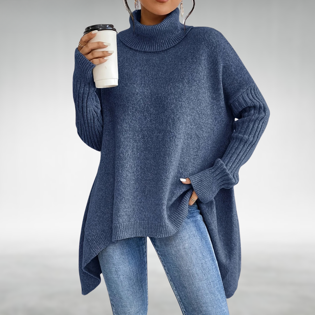 Joanne | Elegant Turtleneck Jumper with Tummy Coverage