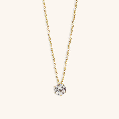 Kyla Gold Solitaire Necklace