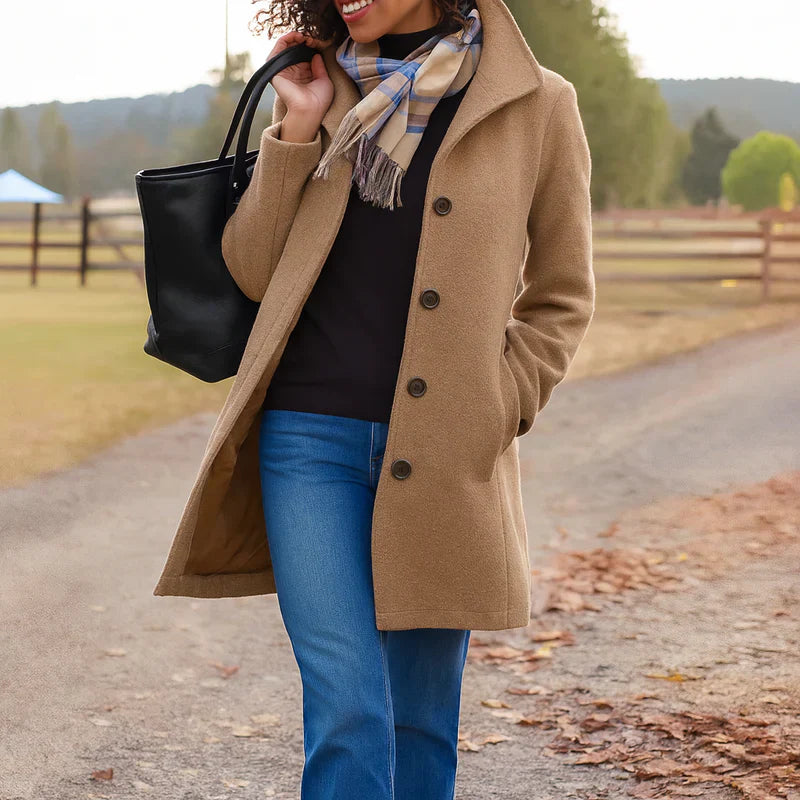 Elaine | Timeless Elegance Button Coat