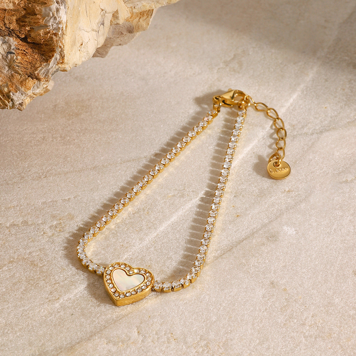 Cameron Heart-Shaped Diamond Tennis Bracelet