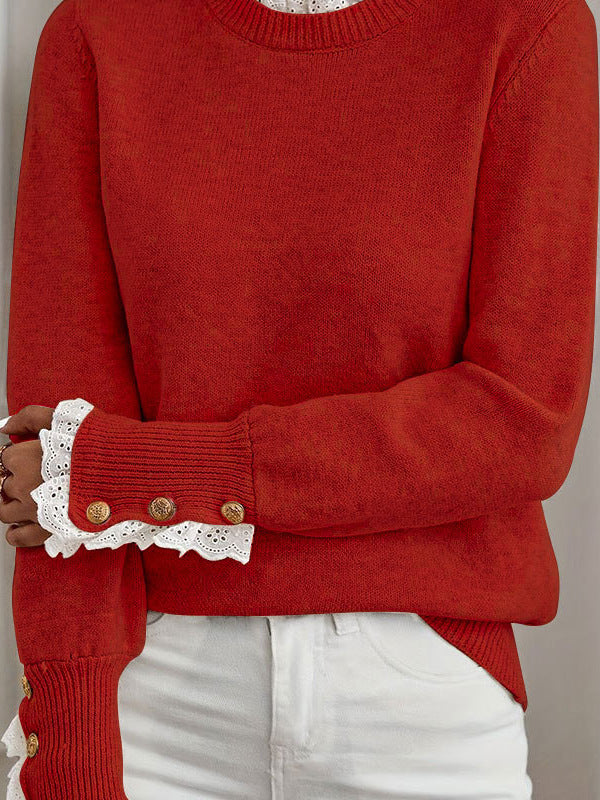 Sofie | Sweater with Lace Details