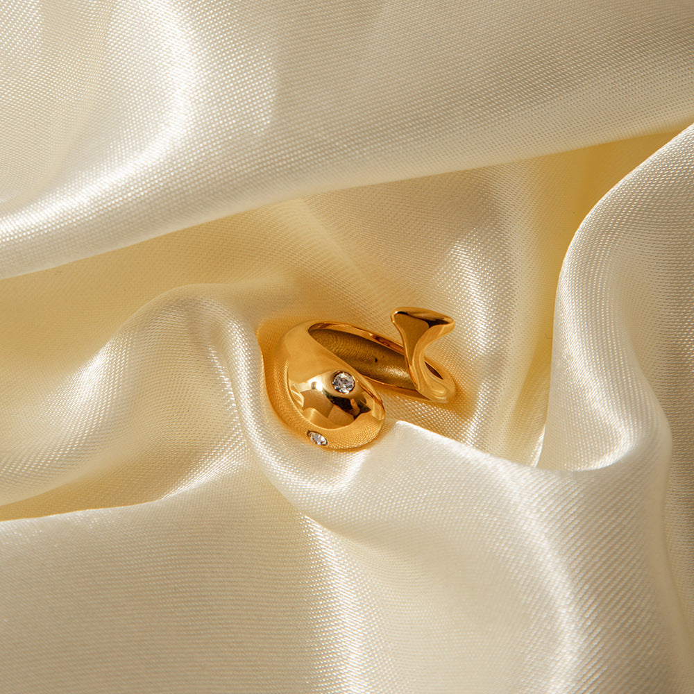 Etta Gold Snake Ring