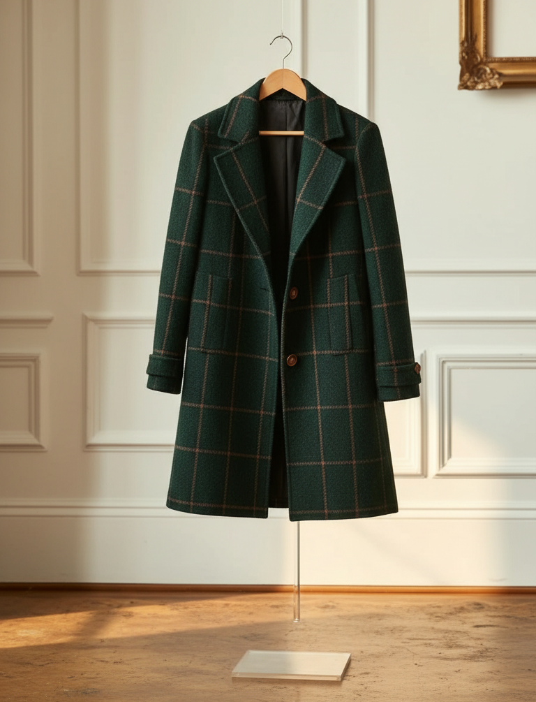 Elena | Classic Checked Coat