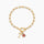 Paperclip Birthstone Initial Charm Bracelet