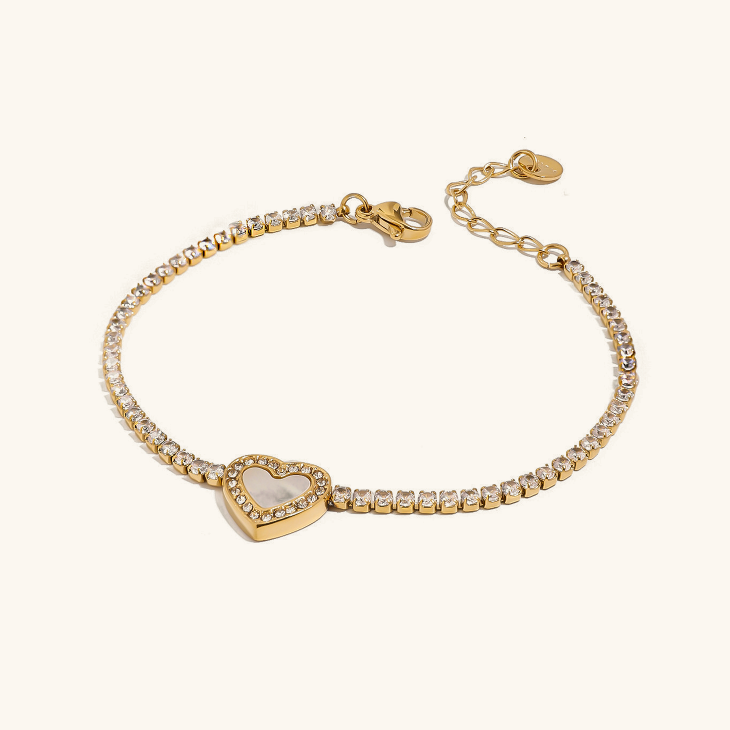 Cameron Heart-Shaped Diamond Tennis Bracelet