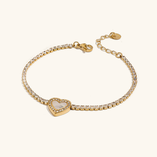 Cameron Heart-Shaped Diamond Tennis Bracelet