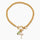 Beaded Birthstone Cross Charm Bracelet