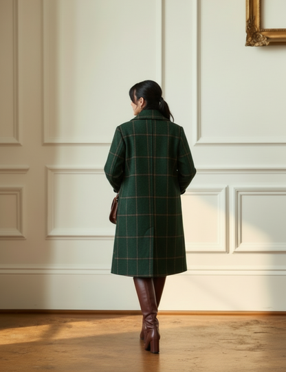 Elena | Classic Checked Coat