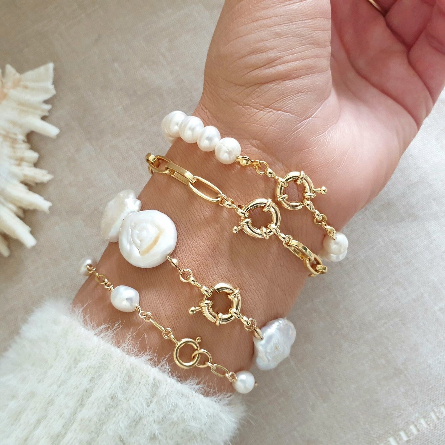 Bridal Natural Pearl Bracelet