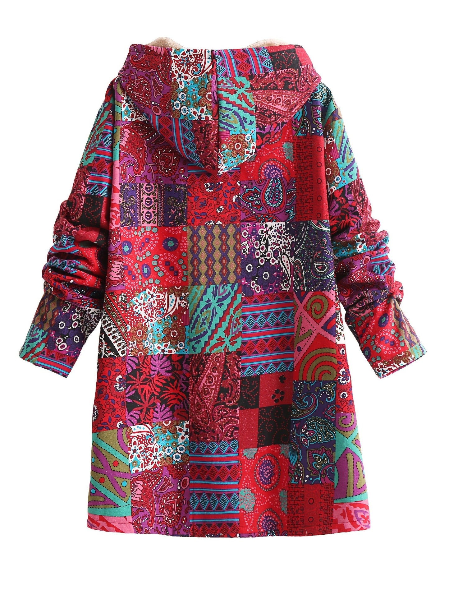 Maribel | Patchwork Boho Hooded Winter Coat