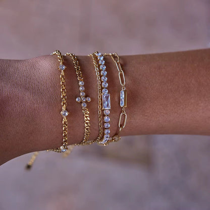 Crystal Cross Bracelet