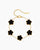 Flower Clover Bracelet Black
