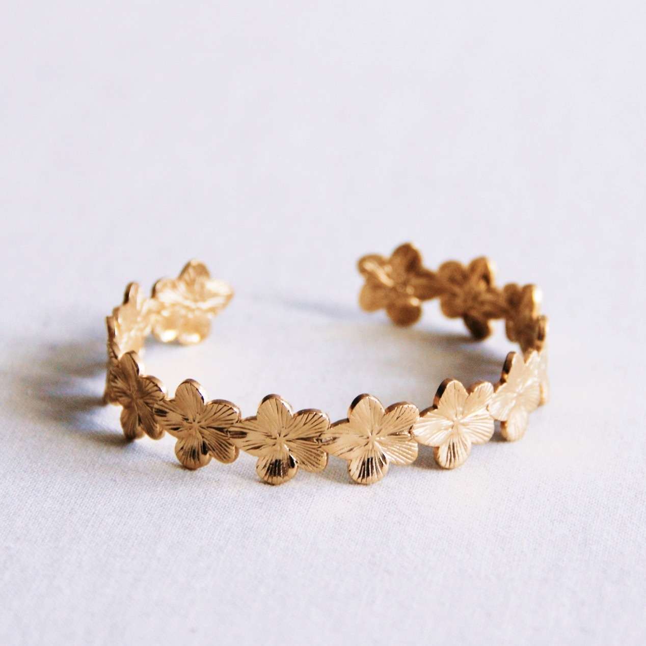 Flower Cuff Bracelet