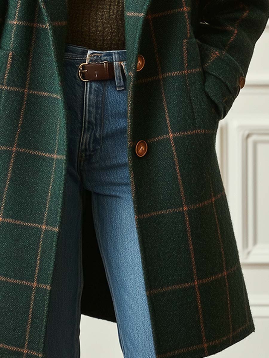 Elena | Classic Checked Coat