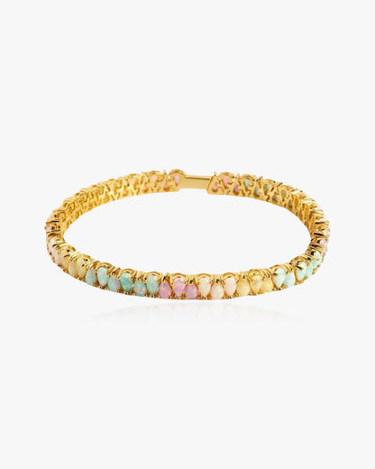 Pastel Opal Bracelet Sterling Silver