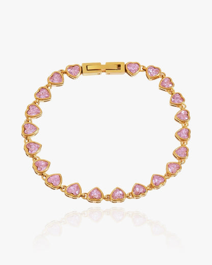Pink Hearts Bracelet Vintage Aesthetic