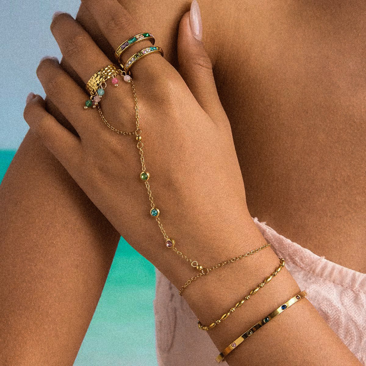 Rainbow Hand Chain