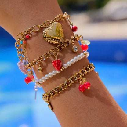 Strawberry Charms Bracelet